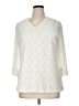 Roz & Ali Ivory 3/4 Sleeve Blouse Size 1X - photo 1