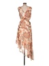 Guess 100% Polyester Paisley Orange Cocktail Dress Size 10 - photo 2