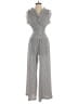 Max Studio Chevron-herringbone Gray Jumpsuit Size M - photo 1