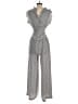 Max Studio Chevron-herringbone Gray Jumpsuit Size M - photo 2