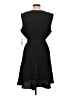 DKNY 100% Polyester Chevron-herringbone Black Casual Dress Size 12 - photo 2