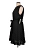DKNY 100% Polyester Chevron-herringbone Black Casual Dress Size 12 - photo 5