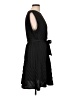 DKNY 100% Polyester Chevron-herringbone Black Casual Dress Size 12 - photo 4