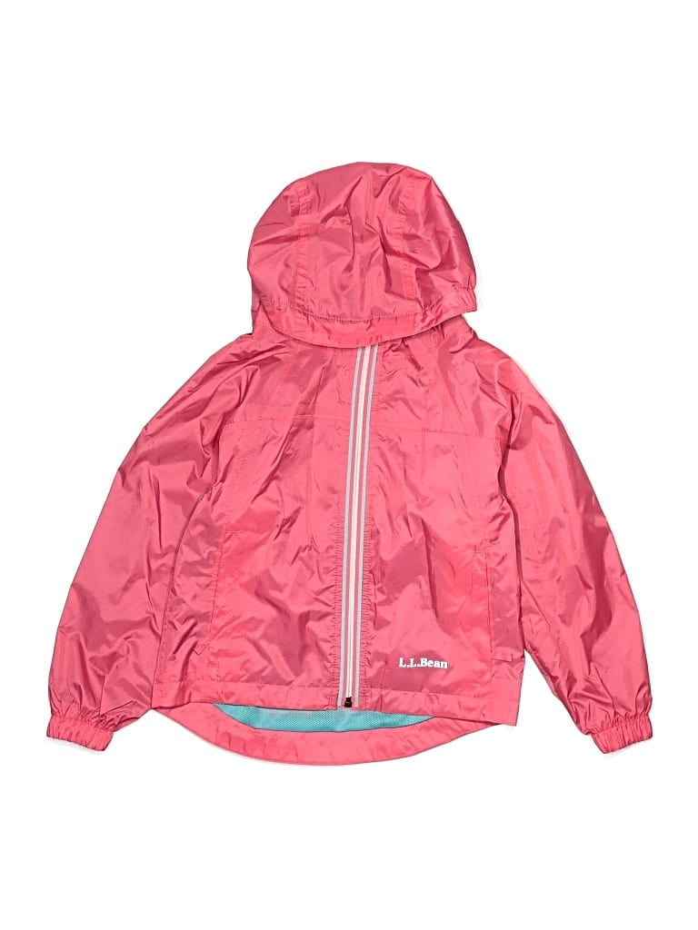 Pre-owned L.l.bean Kids' Raincoat In Pink