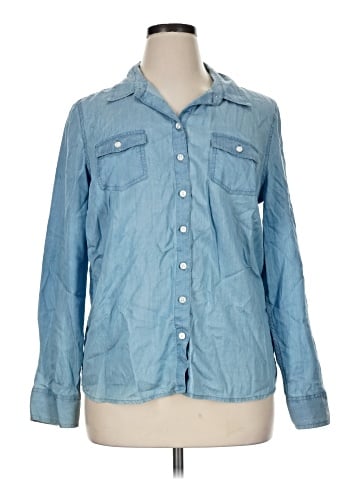 Crown & Ivy Long Sleeve Button-Down Shirt (view 1)