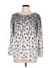 Croft & Barrow Animal Print Silver Pullover Sweater Size L - photo 1