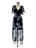 En Focus Studio 100% Polyester Floral Blue Cocktail Dress Size 8 - photo 1