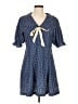 Umgee 100% Polyester Polka Dots Blue Casual Dress Size L (estimated) - photo 1