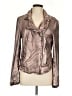 Muubaa 100% Leather Metallic Gold Brown Leather Jacket Size 12 - photo 1