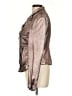 Muubaa 100% Leather Metallic Gold Brown Leather Jacket Size 12 - photo 5