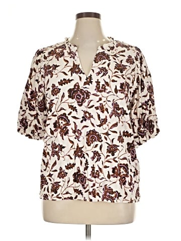 Ann Taylor Factory Short Sleeve Blouse (view 1)