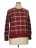 Ann Taylor Factory 100% Cotton Plaid Burgundy Pullover Sweater Size XL - photo 1