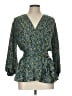 Max Studio 100% Polyester Teal 3/4 Sleeve Blouse Size L - photo 1