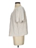 Max Studio Stripes Tan Ivory Short Sleeve Blouse Size S - photo 5