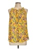 Rose + Olive 100% Polyester Yellow Sleeveless Blouse Size L - photo 1