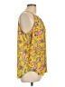 Rose + Olive 100% Polyester Yellow Sleeveless Blouse Size L - photo 4