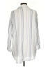 Kona Sol 100% Cotton Stripes Silver 3/4 Sleeve Button-Down Shirt Size L - photo 2