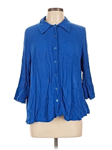 Sag Harbor 3/4 Sleeve Button-Down Shirt (view 1)