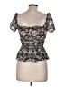 Mi ami 100% Polyester Black Short Sleeve Top Size M - photo 2