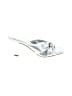 MICHAEL Michael Kors 100% Leather Metallic Silver Sandals Size 6 1/2 - photo 1