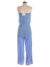 Three Islands Checkered-gingham Blue Jumpsuit Size S - photo 2