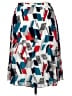 Classiques Entier 100% Polyester Graphic Blue Silver Casual Skirt Size XL - photo 2