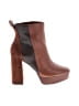 Vince Camuto 100% Leather Brown Ankle Boots Size 7 1/2 - photo 1