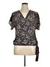 Weston 100% Polyester Floral Blue Short Sleeve Blouse Size XL - photo 1