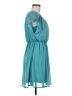 Lush 100% Polyester Solid Teal Cocktail Dress Size M - photo 4