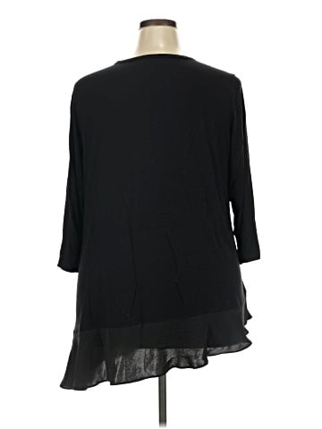 LOGO by Lori Goldstein 3/4 Sleeve Top (view 2)
