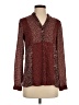 Zara Basic Burgundy Long Sleeve Blouse Size S - photo 1