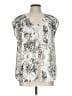 DR2 100% Polyester Silver Sleeveless Blouse Size L - photo 1