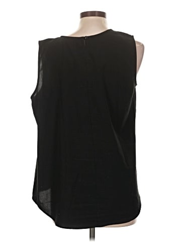 Como Black Sleeveless Blouse (view 2)