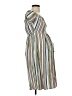 Pink Blush Stripes White Green Casual Dress Size S - photo 4
