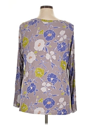 LOGO by Lori Goldstein Long Sleeve Blouse (view 2)