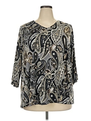 Susan Graver 3/4 Sleeve Blouse (view 1)