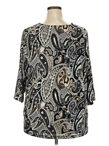 Susan Graver 3/4 Sleeve Blouse (view 2)