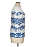 J. McLaughlin Print White Blue 3/4 Sleeve Blouse Size XL - photo 4