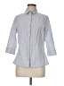 Riders by Lee Checkered-gingham Gray 3/4 Sleeve Button-Down Shirt Size M - photo 1