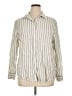 Quince 100% Linen Stripes Ivory Long Sleeve Button-Down Shirt Size XL - photo 1