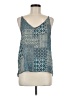 Paper Crane 100% Polyester Teal Sleeveless Blouse Size M - photo 1