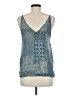 Paper Crane 100% Polyester Teal Sleeveless Blouse Size M - photo 2