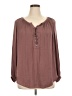 Jennifer Lopez 100% Polyester Brown Long Sleeve Blouse Size 0X - photo 1