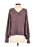 We the Free Tweed Purple Pullover Sweater Size S - photo 2