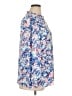 Talbots 100% Polyester Floral Blue Long Sleeve Blouse Size XL - photo 4