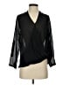 Helmut Lang 100% Recycled Polyester Black Long Sleeve Blouse Size S - photo 1