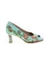 L'Artiste 100% Leather Floral Green Heels Size EU 39 - photo 1