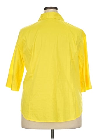 Jessica London 3/4 Sleeve Button-Down Shirt (view 2)