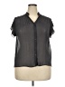 Mossimo Black Short Sleeve Blouse Size XXL - photo 1