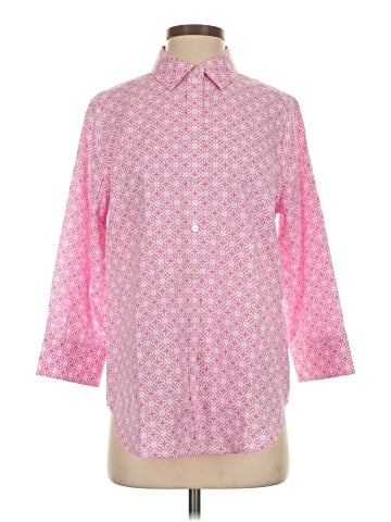 Foxcroft 3/4 Sleeve Button-Down Shirt (view 1)
